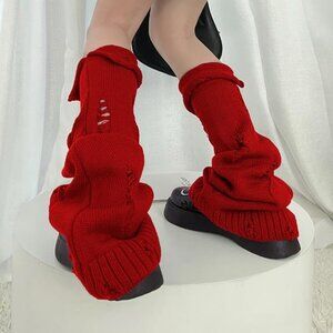 Long Red Boot Socks